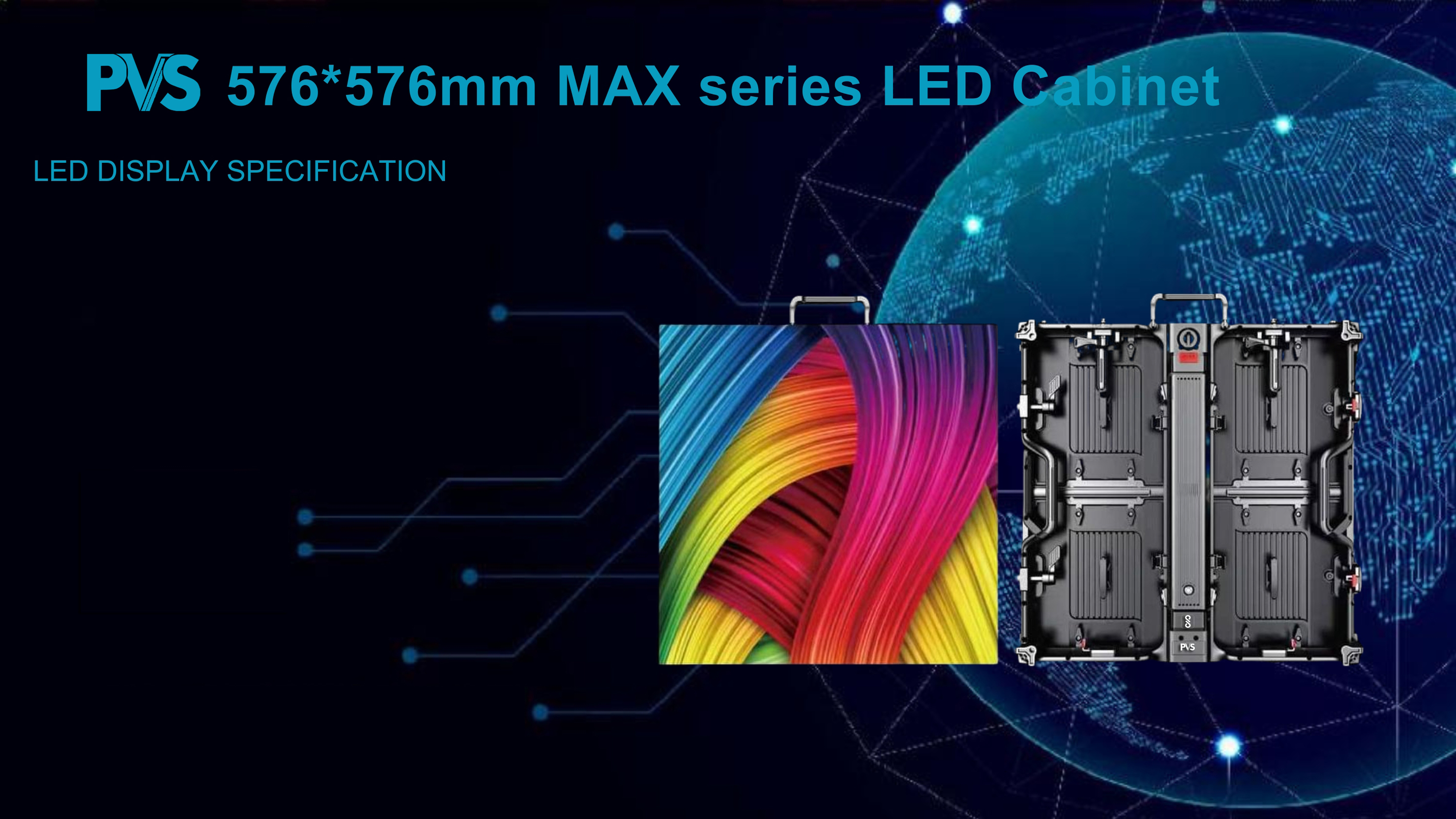 576x576mm LED rental cabinet front view